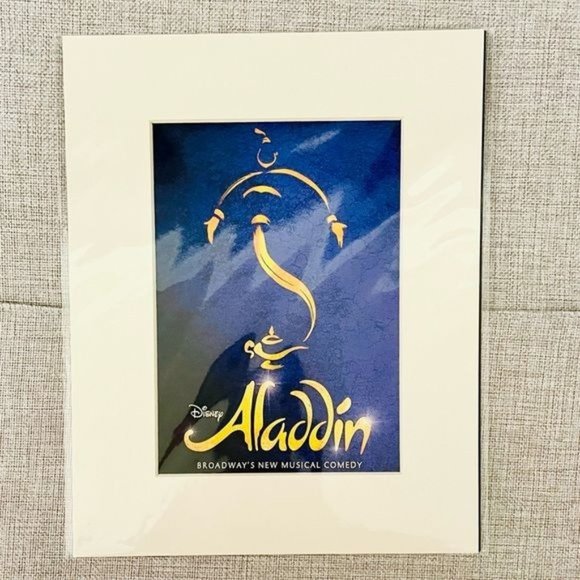 2/$10 Aladdin Broadway Musical Theater Poster Print Matted sz 8 in x 10 in new - Picture 1 of 5